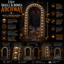 Home Accents 7.5ft Tall Skull and Bones Halloween Entrance Archway Decoration