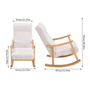 Livingandhome Tufted Velvet Lounge Rocking Chair