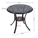 Breeins Cast Aluminum Patio Dining Table with Umbrella Hole