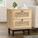 Livingandhome Compact Rectangular Woven Storage Cabinet