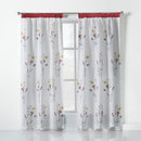 Spring Embroidered Lined Voile Pencil Pleat Taped Top Curtains