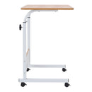 Height Adjustable Mobile Table Overbed Desk with Wheels