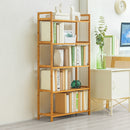 Livingandhome 5-Tier Bamboo Bookshelf and Display Rack