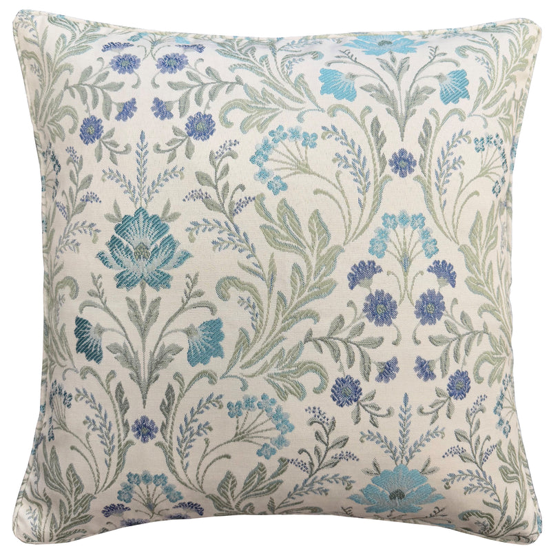 Enhanced Living Pair of Blue Floral Cushion Covers - 45x45cm - Cases Only