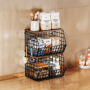Lifeideas 2-Tier Stackable and Folding Kitchen Storage Rack