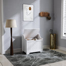 HOMCOM Storage Trunk with Safety Hinge for Living Room, 56.4cm