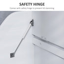 HOMCOM Storage Trunk with Safety Hinge for Living Room, 56.4cm