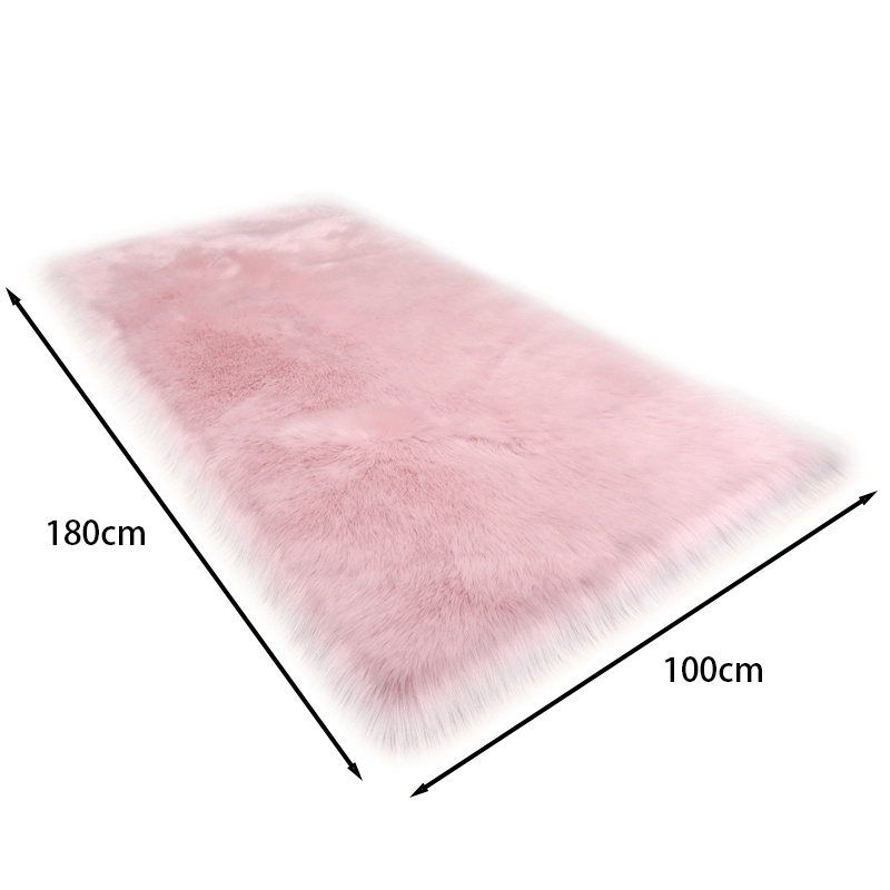 Lifeideas Retangular Super Soft Shaggy Area Rug Pink