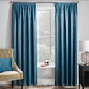 Enhanced Living Matrix Teal Tape Top Thermal Noise Reducing Dim Out Curtains - Pair