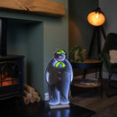 60cm Infinity Light up The Snowman Christmas Decoration with White LEDs on Wooden Base