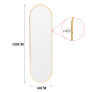 Cottonfy UK Oval Metal Full Length Wall Mirror