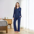 Long Sleeve Camp Collar Loungewear Set
