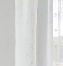 Destiny Gold Metallic Dimond Print On Sheer Fabric - Pair