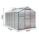 Breeins Aluminium Hobby Greenhouse With Base And Window Opening