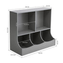 2-Tier Open Style Toys Books Storage Cabinet Organiser