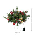 Lifeideas 2pcs Artificial Christmas Planter Bushes Decorations