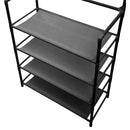 Livingandhome Entryway 4 Tier Shoe Rack with Coat Hanger