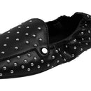Studded Slip-on Loafers - Black