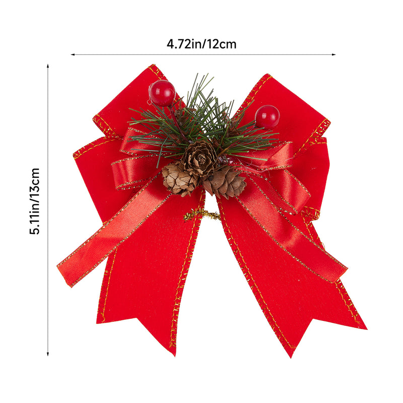 Lifeideas 6-Pack Decorative Bows with Pine Cones