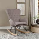 Livingandhome Light Brown Terry Cloth Rocking Chair