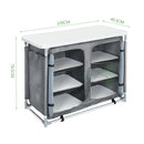 Breeins Camping Kitchen Table Portable Cabinet