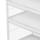 Livingandhome 3-Tier Foldable Storage Cabinet Shoes Organizer with Doors