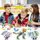 Kidkid Christmas Advent Calendar Car Dinosaur Building Blocks Toy Set