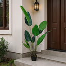 Garden Sanctuary 180 cm Tall Artificial Banana Leaf Tree Faux Large Plants in Pot