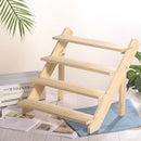 Livingandhome 4 Tier Solid Wood Display Rack