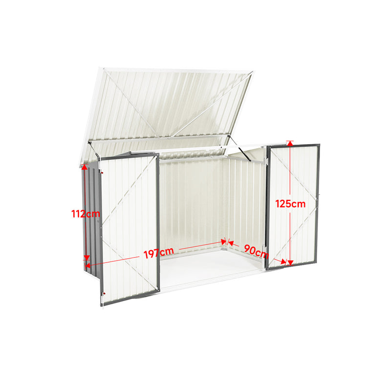 Livingandhome Heavy Duty Steel Bicycle Storage Shed