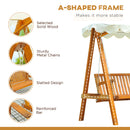 Wooden Swing Bench With Canopy