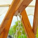Wooden Swing Bench With Canopy