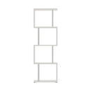 Livingandhome 5-Tier S-shaped Geometric Bookshelf Storage Rack with LED Lights