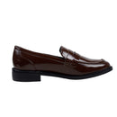 Casual Closed Toe Slip-on Penny Loafers With Low Heel - Brown
