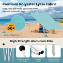 Beach Tent Sun Shelter With 4 Sandbags And UPF 50+ Protection-Green