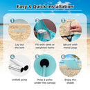 Beach Tent Sun Shelter With 4 Sandbags And UPF 50+ Protection-Green