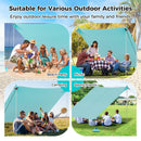 Beach Tent Sun Shelter With 4 Sandbags And UPF 50+ Protection-Green