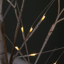 1.5m (5ft) Light up Christmas Birch Tree with 64 Warm White LEDs