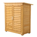 TheHotSale Outdoor Solid Wood Storage Cabinet Garden Tool Shed