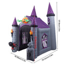 11ft Halloween Haunted House Castle Inflatable with Build-In LED