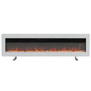 Electric Fireplace With Adjustable Flames, Wall Mounted Or Freestanding