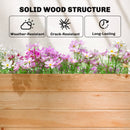 Outsunny Raised Bed for Garden with Trellis, Natural