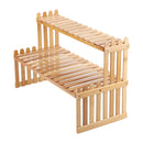 Breeins Compact Wooden Plant Shelf for Desk