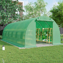Breeins Green Outdoor Walk-in Tunnel Greenhouse with Steel Frame