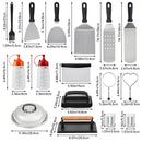 Breeins 17Pcs Griddle Accessories Kit Stainless Steel Flat Top Teppanyaki Tools Set