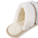 Anti-Slip & Warm Plush Slippers - Mules - Beige