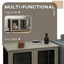 PawHut Dog Crate Furniture, End Table w/ Cushion