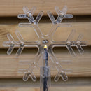 Set of 8 Battery Powered Light up Snowflake Christmas Path Lights with LEDs