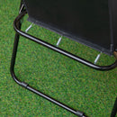Black Lightweight Foldable Canvas Chair With  Plastic Armrests