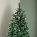 7ft (2.1m) Tall Rocky Mountain Pine Christmas Tree with 1208 Snow Tipped Branches & Pinecones